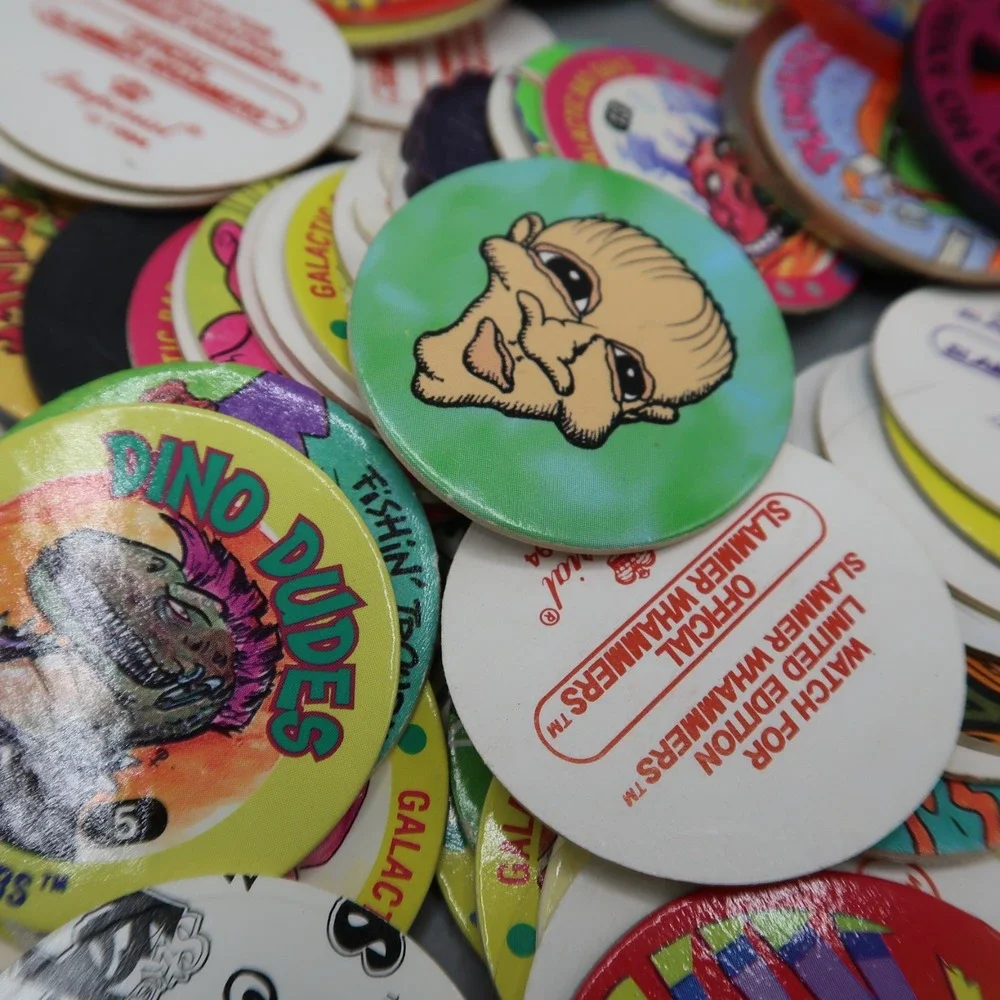 1990s Pog Slammers Mixed Lot Of 200 Slammers Plastic Metal 90s Style
